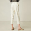 famecoco范可儿通勤裤子女新款宽松直筒长裤白色休闲裤F193GA027 商品缩略图1
