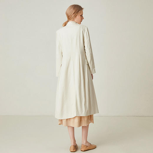 famecoco范可儿风衣外套2020春英伦文艺长外套开衫女F191AB013 商品图1