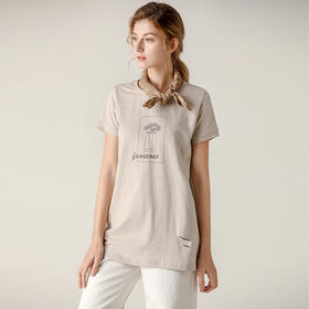 famecoco范可儿短袖T恤印花小清新上衣女F203BB013