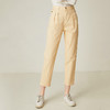 famecoco范可儿女士纯棉休闲裤九分裤秋季直筒百搭白色F195GA020 商品缩略图3