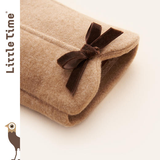 littletime童装2020春秋季新款小女童洋气休闲简约淑女毛呢裤子 商品图2