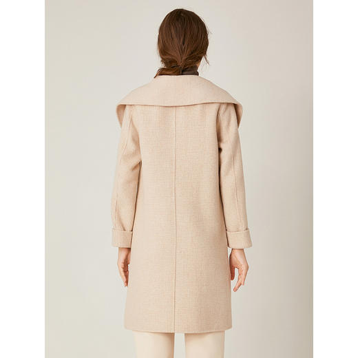 Famecoco范可儿新品文艺风中长款外套女绵羊毛毛呢大衣 F198AC023 商品图1