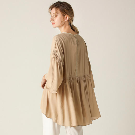 famecoco范可儿衬衫新款百搭不规则套头衬衣女F203BD001 商品图1