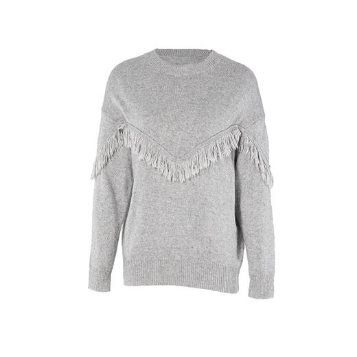 famecoco范可儿秋冬女士毛衣流苏套头针织衫上衣F198DB018 商品图4