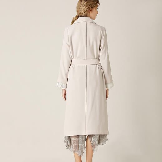 famecoco范可儿风衣外套春优雅风显瘦拼色中长款女F201AA019 商品图1