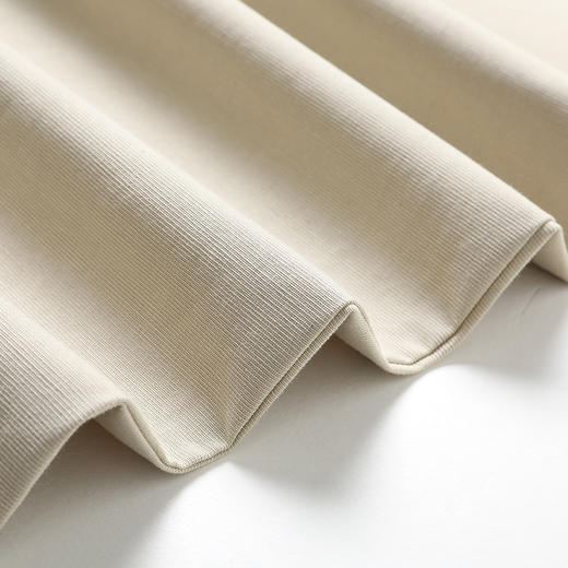 Famecoco范可儿西装休闲裤女杏色韩版直筒棉质9分长裤F185GA150 商品图3