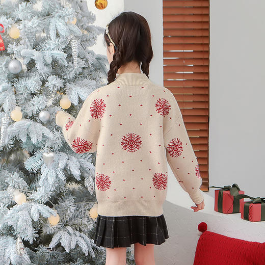 【儿童红色新年毛衣】宝宝拜年服女童毛衣女大童2020年新款毛衣 商品图4