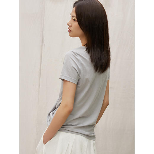 Famecoco范可儿衬衫女设计感小众交叉刺绣短袖上衣F203BE001 商品图1