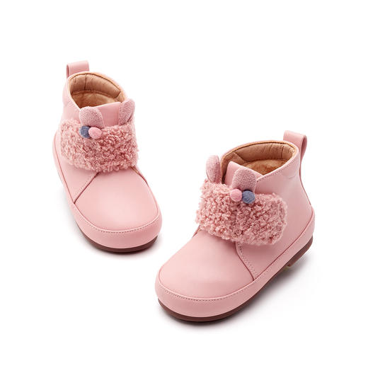 mrbaby童鞋 2020冬季新款 魔术贴加绒防滑保暖小童公主宝宝短靴 商品图1