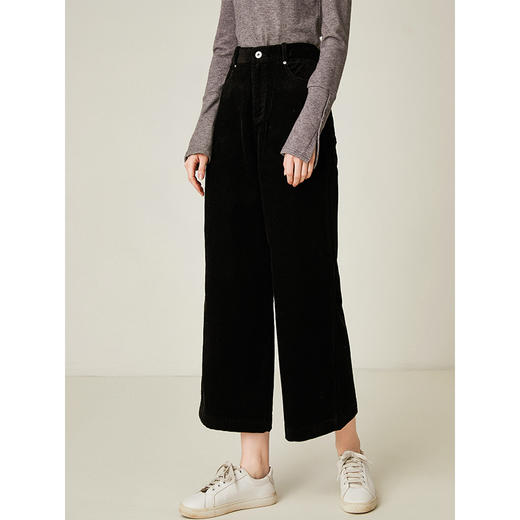 famecoco范可儿阔腿裤显瘦百搭九分裤休闲裤F178GA103 商品图2