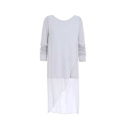 famecoco范可儿长袖T恤显瘦假两件时尚上衣F195BE005 商品图4