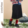 littletime童装丝绒百褶裙 2022冬新款文艺简约百褶中长保暖舒适 商品缩略图0