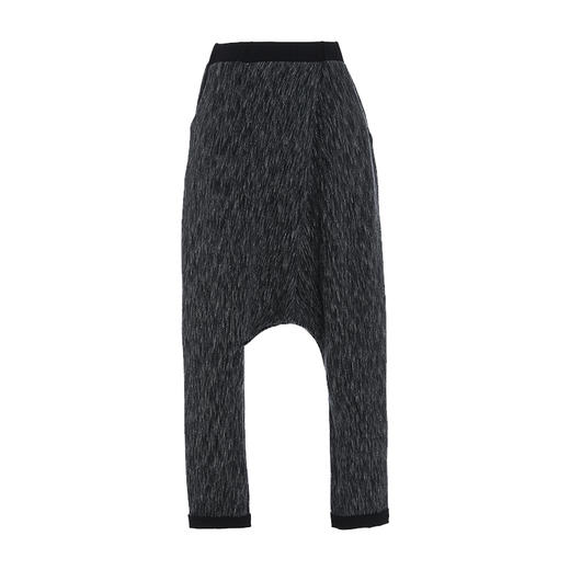 famecoco范可儿秋冬休闲裤女松紧腰宽松束脚哈伦裤F185GA004 商品图4