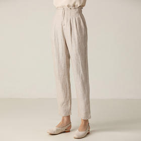 famecoco范可儿休闲裤高腰显瘦直筒裤长裤女F203GA035