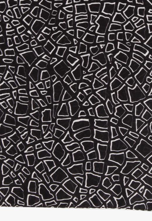 黑灰波普印花桑蚕丝丝巾