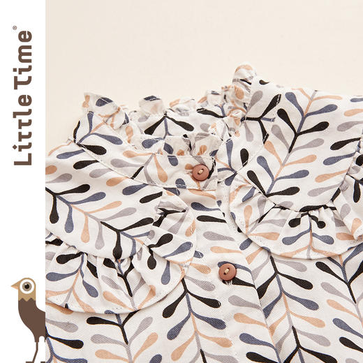 littletime童装春秋季长袖碎花女童洋气宝宝衬衣韩版衬衫上衣 商品图2
