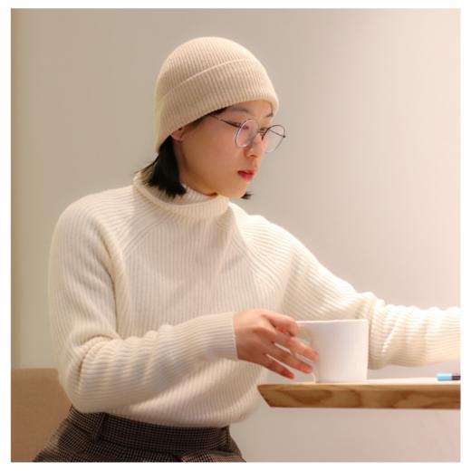 100%羊绒套头帽 轻薄保暖｜猫大 商品图0