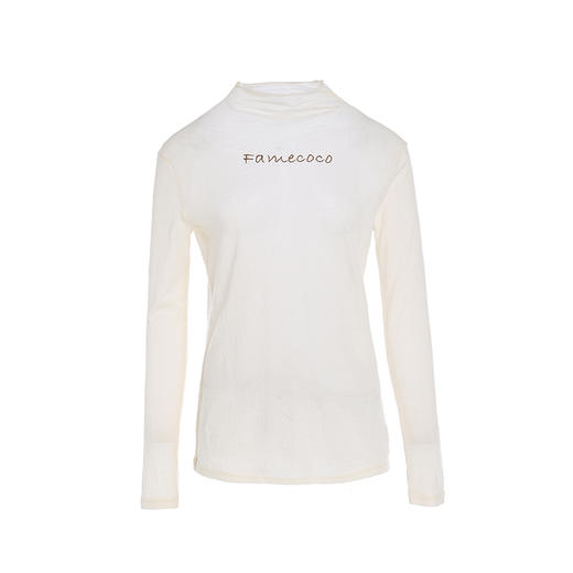 famecoco范可儿设计感长袖字母T恤打底衫F195BB001 商品图4
