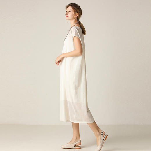 famecoco范可儿连衣裙文艺范飞飞袖连衣裙女F203FA057 商品图2