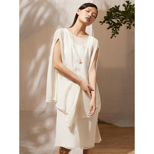 Famecoco范可儿连衣裙桑蚕丝气质超仙长裙F203FA021 商品图3