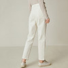 famecoco范可儿女士纯棉休闲裤九分裤秋季直筒百搭白色F195GA020 商品缩略图1