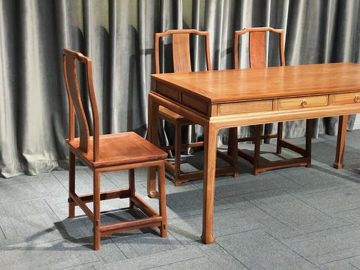 红桥红  家具严选  缅甸花梨（大果紫檀）  【156 四抽屉 马蹄腿 餐桌 七件套】 商品图8