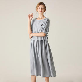 famecoco范可儿连衣裙女夏新款超仙收腰连衣裙长裙F203FA051