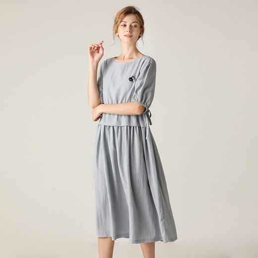 famecoco范可儿连衣裙女夏新款超仙收腰连衣裙长裙F203FA051 商品图0