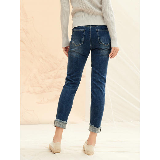 Famecoco范可儿修身牛仔裤显瘦铅笔裤F198GA023 商品图3