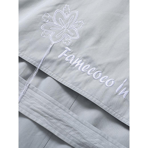 Famecoco范可儿风衣女中长款宽松连帽外套F195AA004 商品图3