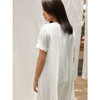 Famecoco范可儿连衣裙绣花圆领丝麻混纺连衣裙长裙F203FA050 商品缩略图1