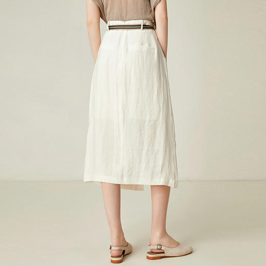 famecoco范可儿半身裙夏季通勤复古风A字裙大摆半身裙F193HA024 商品图1