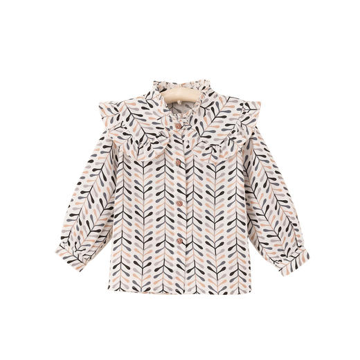 littletime童装春秋季长袖碎花女童洋气宝宝衬衣韩版衬衫上衣 商品图3