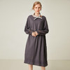 famecoco范可儿棉麻连衣裙法式长袖宽松气质裙F195FA007 商品缩略图0