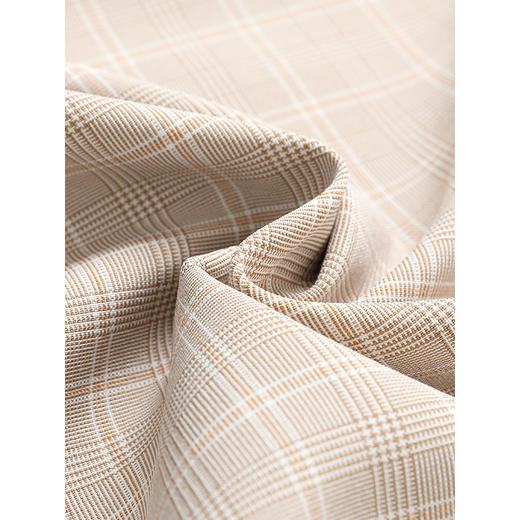 Famecoco范可儿风衣女格子连帽收腰假两件中长款F195AA006 商品图3