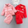 PDD-XSGTZ210115新款冬季儿童加厚三层夹棉保暖珊瑚绒家居服套装TZF 商品缩略图2