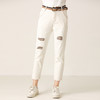 famecoco范可儿牛仔裤新款破洞休闲小脚裤F201GA008 商品缩略图0