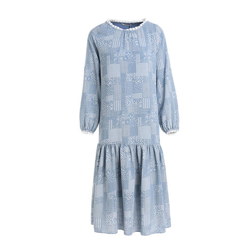 Famecoco范可儿连衣裙洋气碎花长裙F201FA011 商品图4