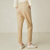 Famecoco范可儿西装休闲裤女杏色韩版直筒棉质9分长裤F185GA150 商品缩略图1