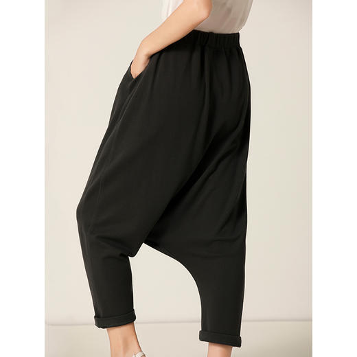 Famecoco范可儿裤子女秋季夏季自然腰宽松休闲裤F201GA021 商品图1