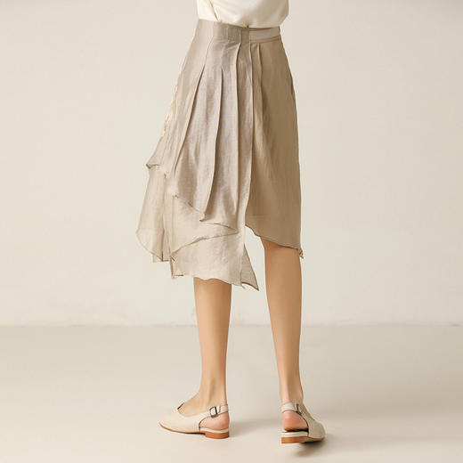 famecoco范可儿半身裙刺绣工艺不规则裙女F203HA004 商品图1