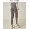 famecoco范可儿休闲牛仔裤直筒宽松灰色长裤F185GA132 商品缩略图1