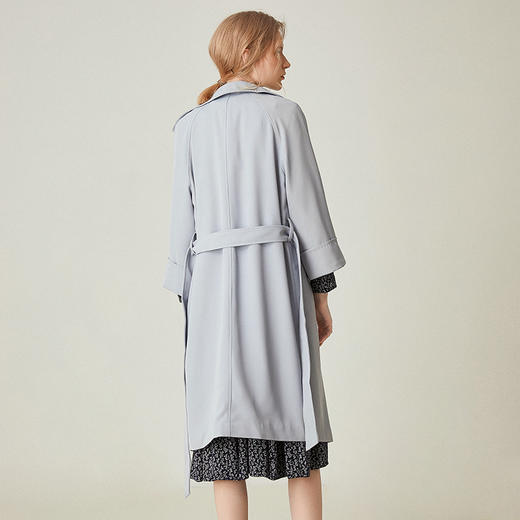 famecoco范可儿风衣外套时尚中长款收腰外套F191AA029 商品图1