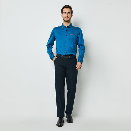 YvesFigarau伊夫·费嘉罗春秋新款男士长袖百搭纯棉衬衫612346 商品图1