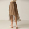 famecoco范可儿半身裙百搭高腰a字不规则网纱女F203HA015 商品缩略图1