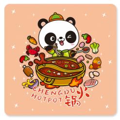 熊猫爱游丨软木杯垫 商品图1