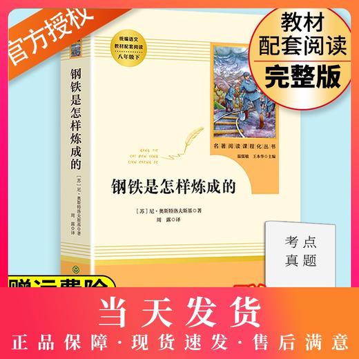 钢铁是怎样炼成的正版 人民教育出版社初中原著完整版无删减 8年级/八年级下册部编版文学书目怎么初中生语文教材配套阅读 商品图0