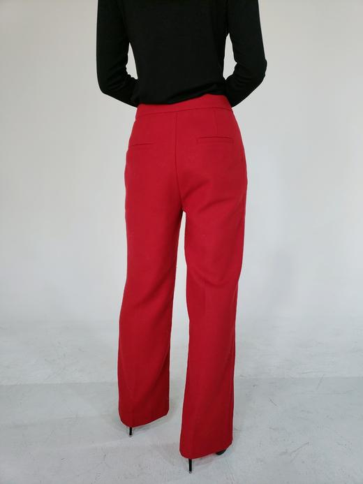 臣禾 深红色直筒西裤9203061876 商品图4