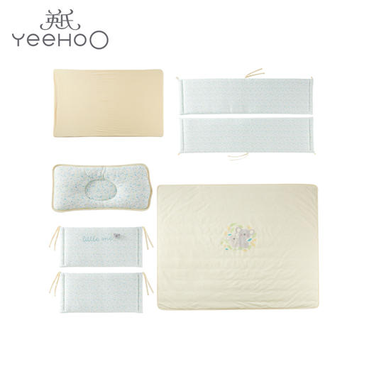 英氏床上用品套件婴儿床小床围枕头被套床笠小床包YEYCJ01002A01 商品图1