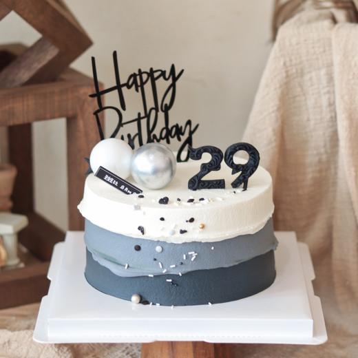 灰色系爸爸男生奶油蛋糕 商品图0